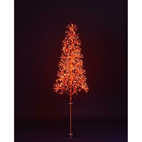 Queens Of Christmas 6 ft. Orange Starburst LED Tree LED-TR3D06-LOR